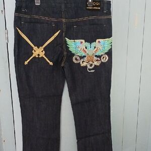 Coogi Mens Unisex Embroidered Jeans